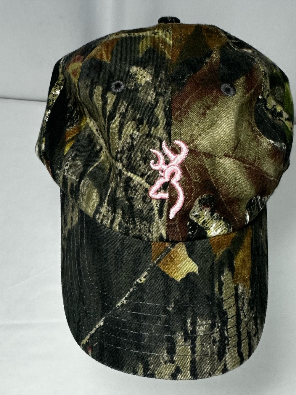 Browning Camo Cap with Pink Deer Accent.